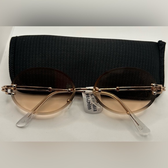 NWT FP Free People Rimless Sunglasses (Golden frame) + Protective case - Picture 2 of 9